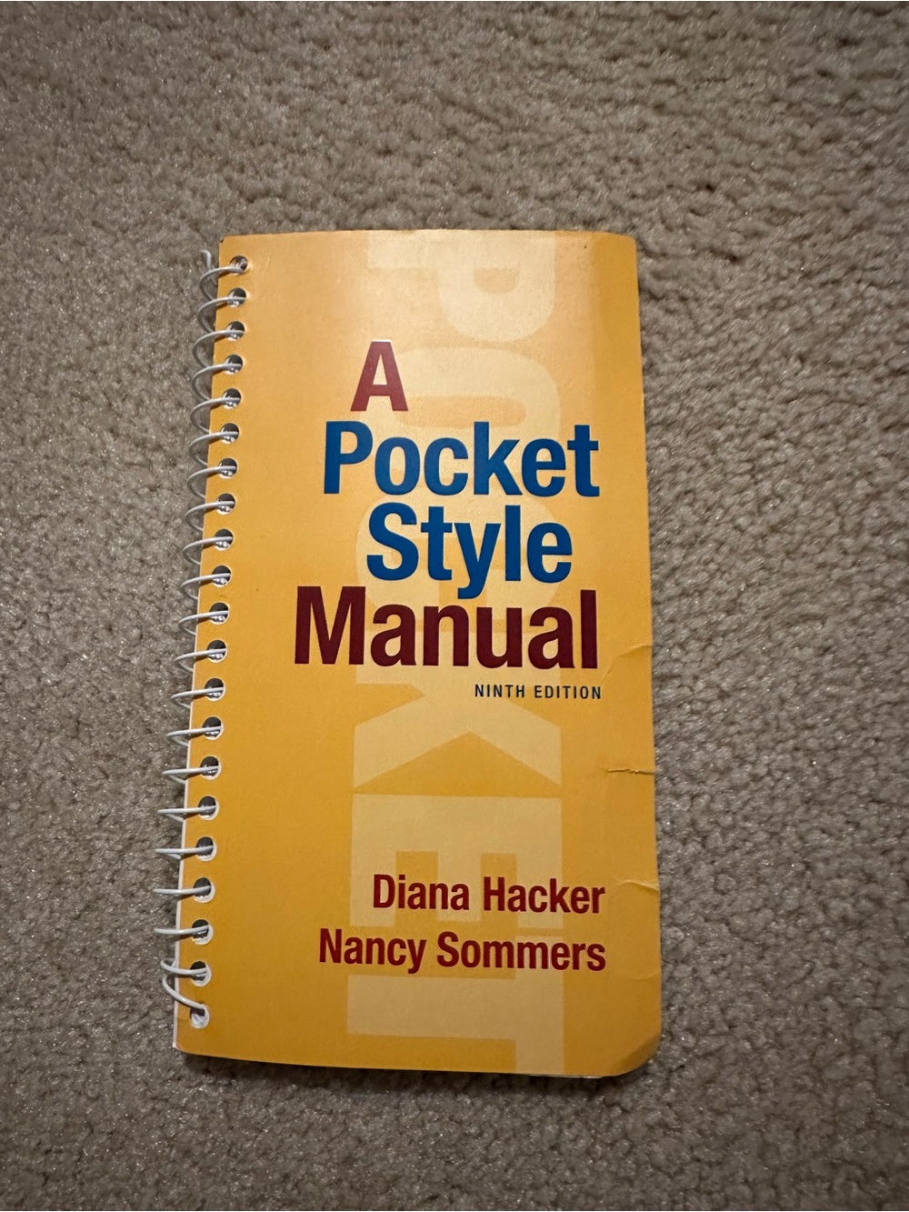 Pocket style manual Diana hacker 9th edition